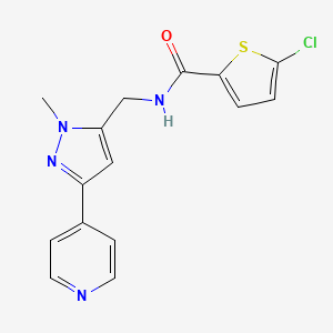 5-Chloro-N-[(2-methyl-5-pyridin-4-ylpyrazol-3-yl)methyl]thiophene-2-carboxamide