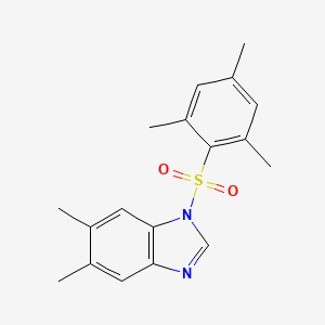 molecular formula C18H20N2O2S B2522891 1-(mesitylsulfonyl)-5,6-dimethyl-1H-benzo[d]imidazole CAS No. 349137-66-2