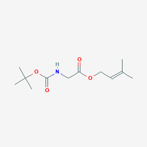3-Methylbut-2-en-1-yl 2-{[(tert-butoxy)carbonyl]amino}acetate