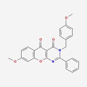 8-methoxy-3-(4-methoxybenzyl)-2-phenyl-3H-chromeno[2,3-d]pyrimidine-4,5-dione