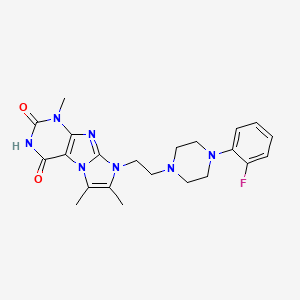 8-{2-[4-(2-Fluorophenyl)piperazinyl]ethyl}-1,6,7-trimethyl-1,3,5-trihydro-4-im idazolino[1,2-h]purine-2,4-dione
