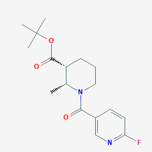 B2522942 tert-butyl (2R,3R)-1-(6-fluoropyridine-3-carbonyl)-2-methylpiperidine-3-carboxylate CAS No. 2094190-15-3