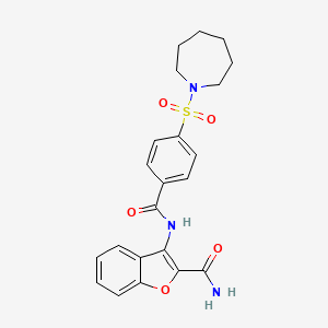 3-(4-(Azepan-1-ylsulfonyl)benzamido)benzofuran-2-carboxamide
