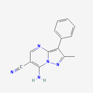 7-Amino-2-methyl-3-phenylpyrazolo[1,5-a]pyrimidine-6-carbonitrile