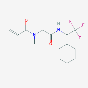 N-[2-[(1-Cyclohexyl-2,2,2-trifluoroethyl)amino]-2-oxoethyl]-N-methylprop-2-enamide