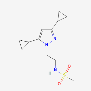 N-(2-(3,5-dicyclopropyl-1H-pyrazol-1-yl)ethyl)methanesulfonamide
