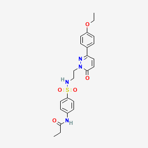 N-(4-(N-(2-(3-(4-ethoxyphenyl)-6-oxopyridazin-1(6H)-yl)ethyl)sulfamoyl)phenyl)propionamide