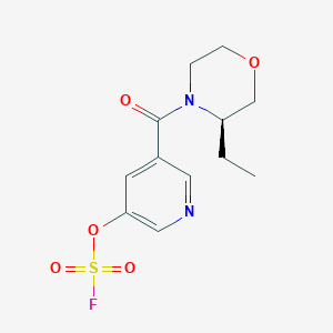 B2522962 (3R)-3-Ethyl-4-(5-fluorosulfonyloxypyridine-3-carbonyl)morpholine CAS No. 2418593-70-9