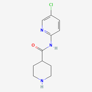 molecular formula C11H14ClN3O B2522965 N-(5-chloropyridin-2-yl)piperidine-4-carboxamide CAS No. 1152558-73-0
