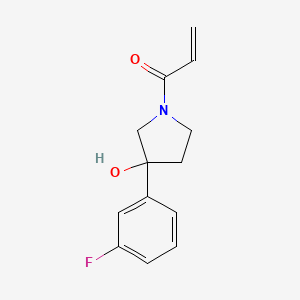 1-[3-(3-Fluorophenyl)-3-hydroxypyrrolidin-1-yl]prop-2-en-1-one