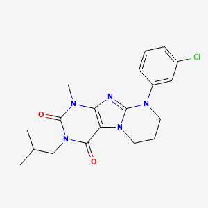 9-(3-chlorophenyl)-1-methyl-3-(2-methylpropyl)-7,8-dihydro-6H-purino[7,8-a]pyrimidine-2,4-dione