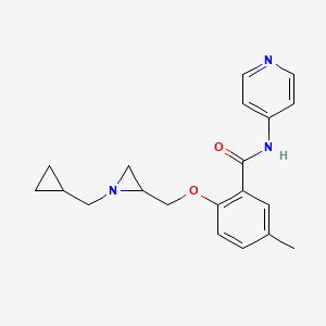 2-[[1-(Cyclopropylmethyl)aziridin-2-yl]methoxy]-5-methyl-N-pyridin-4-ylbenzamide