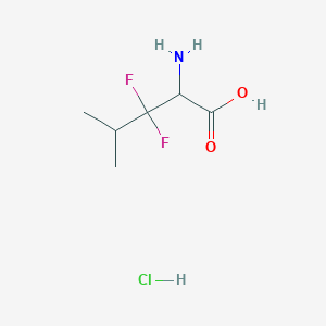2-Amino-3,3-difluoro-4-methylpentanoic acid;hydrochloride