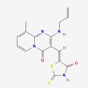 (Z)-5-((2-(allylamino)-9-methyl-4-oxo-4H-pyrido[1,2-a]pyrimidin-3-yl)methylene)-2-thioxothiazolidin-4-one