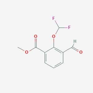 molecular formula C10H8F2O4 B2522989 Methyl 2-(difluoromethoxy)-3-formylbenzoate CAS No. 2248336-44-7