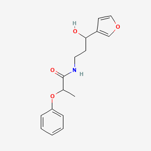 molecular formula C16H19NO4 B2523003 N-[3-(Furan-3-YL)-3-hydroxypropyl]-2-phenoxypropanamide CAS No. 1428370-96-0