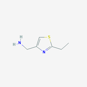 molecular formula C6H10N2S B2523048 (2-Ethyl-1,3-thiazol-4-yl)methanamine CAS No. 933707-20-1