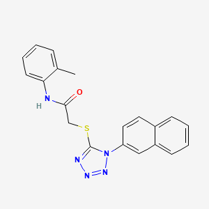 molecular formula C20H17N5OS B2523064 N-(2-methylphenyl)-2-{[1-(naphthalen-2-yl)-1H-1,2,3,4-tetrazol-5-yl]sulfanyl}acetamide CAS No. 874467-07-9
