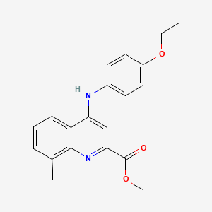 molecular formula C20H20N2O3 B2523079 Methyl 4-[(4-ethoxyphenyl)amino]-8-methylquinoline-2-carboxylate CAS No. 1207000-62-1