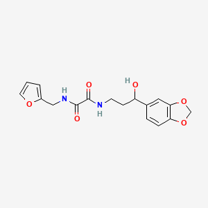 molecular formula C17H18N2O6 B2523099 N-[3-(2H-1,3-benzodioxol-5-yl)-3-hydroxypropyl]-N'-[(furan-2-yl)methyl]ethanediamide CAS No. 2034518-03-9