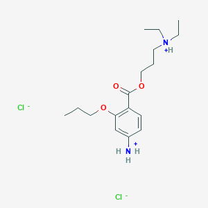 molecular formula C17H30Cl2N2O3 B025231 4-Amino-2-propoxybenzoic acid 3-(diethylamino)propyl ester dihydrochloride CAS No. 100311-13-5