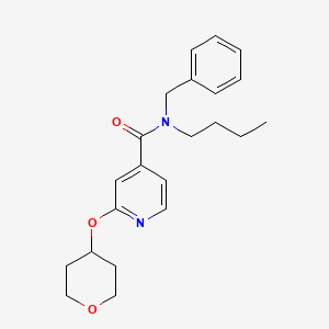 molecular formula C22H28N2O3 B2523123 N-benzyl-N-butyl-2-(oxan-4-yloxy)pyridine-4-carboxamide CAS No. 2034391-29-0