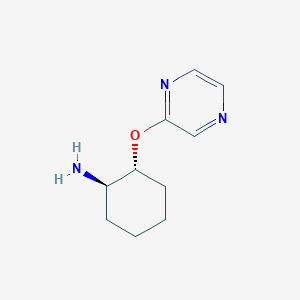 B2523125 (1R,2R)-2-Pyrazin-2-yloxycyclohexan-1-amine CAS No. 2277175-37-6
