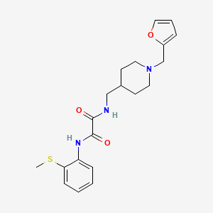 molecular formula C20H25N3O3S B2523131 N-({1-[(furan-2-yl)methyl]piperidin-4-yl}methyl)-N'-[2-(methylsulfanyl)phenyl]ethanediamide CAS No. 953006-89-8