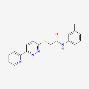 molecular formula C18H16N4OS B2523135 N-(3-METHYLPHENYL)-2-{[6-(PYRIDIN-2-YL)PYRIDAZIN-3-YL]SULFANYL}ACETAMIDE CAS No. 892438-19-6