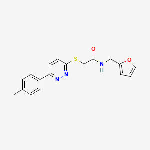 molecular formula C18H17N3O2S B2523182 N-(furan-2-ylmethyl)-2-((6-(p-tolyl)pyridazin-3-yl)thio)acetamide CAS No. 895457-91-7