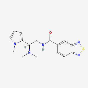 molecular formula C16H19N5OS B2523272 N-[2-(dimethylamino)-2-(1-methyl-1H-pyrrol-2-yl)ethyl]-2,1,3-benzothiadiazole-5-carboxamide CAS No. 1211328-30-1