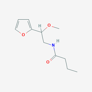 molecular formula C11H17NO3 B2523274 N-[2-(furan-2-yl)-2-methoxyethyl]butanamide CAS No. 1795359-48-6