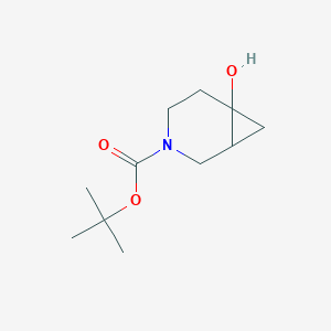 molecular formula C11H19NO3 B2523355 tert-Butyl 6-hydroxy-3-azabicyclo[4.1.0]heptane-3-carboxylate CAS No. 2167453-53-2