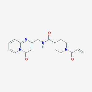 molecular formula C18H20N4O3 B2523357 N-({4-oxo-4H-pyrido[1,2-a]pyrimidin-2-yl}methyl)-1-(prop-2-enoyl)piperidine-4-carboxamide CAS No. 2361728-41-6