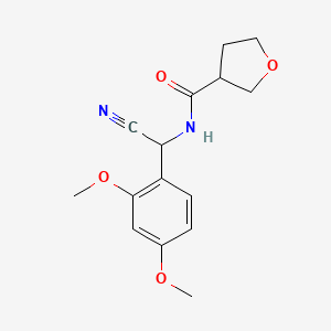 molecular formula C15H18N2O4 B2523372 N-[cyano(2,4-dimethoxyphenyl)methyl]oxolane-3-carboxamide CAS No. 1355541-56-8