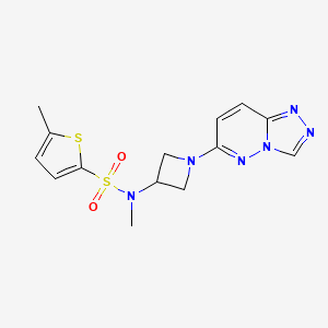 molecular formula C14H16N6O2S2 B2523394 N,5-dimethyl-N-(1-{[1,2,4]triazolo[4,3-b]pyridazin-6-yl}azetidin-3-yl)thiophene-2-sulfonamide CAS No. 2320686-56-2