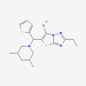 5-((3,5-Dimethylpiperidin-1-yl)(thiophen-2-yl)methyl)-2-ethylthiazolo[3,2-b][1,2,4]triazol-6-ol