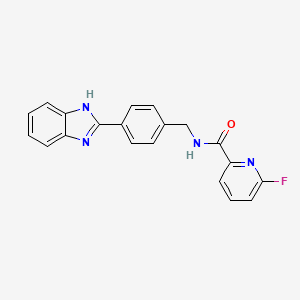 N-{[4-(1H-1,3-benzodiazol-2-yl)phenyl]methyl}-6-fluoropyridine-2-carboxamide