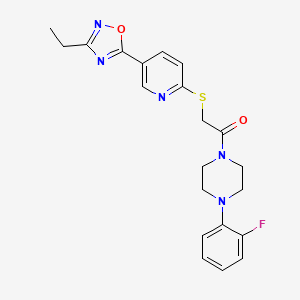 1-({[5-(3-Ethyl-1,2,4-oxadiazol-5-yl)pyridin-2-yl]thio}acetyl)-4-(2-fluorophenyl)piperazine