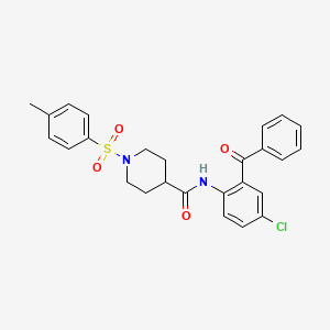 molecular formula C26H25ClN2O4S B2523443 N-(2-benzoyl-4-chlorophenyl)-1-tosylpiperidine-4-carboxamide CAS No. 923373-26-6