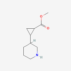 molecular formula C10H17NO2 B2523468 Methyl 2-piperidin-3-ylcyclopropane-1-carboxylate CAS No. 2113141-57-2