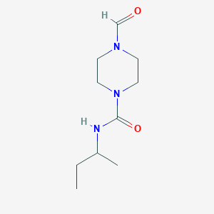 molecular formula C10H19N3O2 B2523477 (4-Formylpiperazinyl)-N-(methylpropyl)formamide CAS No. 1022580-70-6