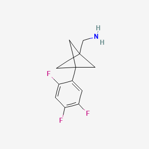 molecular formula C12H12F3N B2523501 [3-(2,4,5-Trifluorophenyl)-1-bicyclo[1.1.1]pentanyl]methanamine CAS No. 2287300-22-3