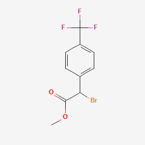 molecular formula C10H8BrF3O2 B2523502 Bromo-(4-trifluoromethyl-phenyl)-acetic acid methyl ester CAS No. 77053-53-3