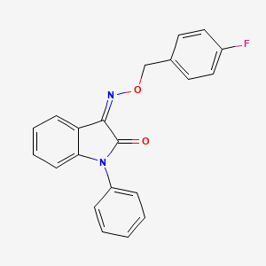 (3Z)-3-[(4-Fluorophenyl)methoxyimino]-1-phenylindol-2-one