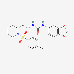 1-(Benzo[d][1,3]dioxol-5-yl)-3-(2-(1-tosylpiperidin-2-yl)ethyl)urea