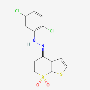 2,3-dihydro-1lambda~6~-thieno[2,3-b]thiopyran-1,1,4-trione 4-[N-(2,5-dichlorophenyl)hydrazone]