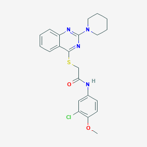 molecular formula C22H23ClN4O2S B2523546 N-(3-chloro-4-methoxyphenyl)-2-{[2-(piperidin-1-yl)quinazolin-4-yl]sulfanyl}acetamide CAS No. 1115309-43-7