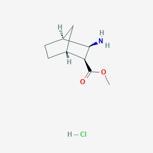 molecular formula C9H16ClNO2 B2523561 Methyl (1R,2S,3R,4S)-3-aminobicyclo[2.2.1]heptane-2-carboxylate Hydrochloride CAS No. 1071520-51-8