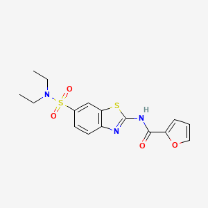 molecular formula C16H17N3O4S2 B2523585 N-[6-(diethylsulfamoyl)-1,3-benzothiazol-2-yl]furan-2-carboxamide CAS No. 865592-30-9